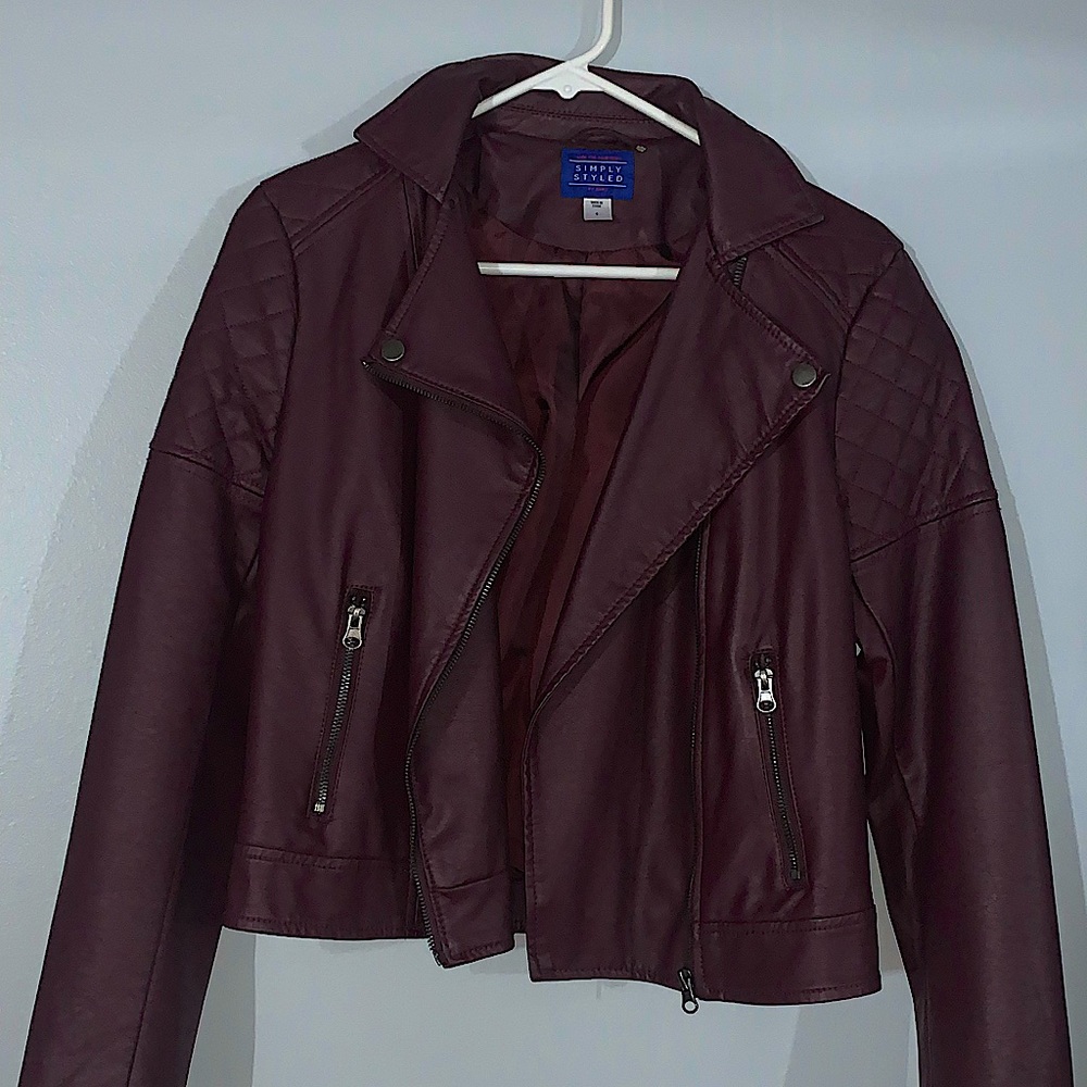 Dark Velvet/Purple Leather Jacket from SIMPLYSTYLED, completely unused!!